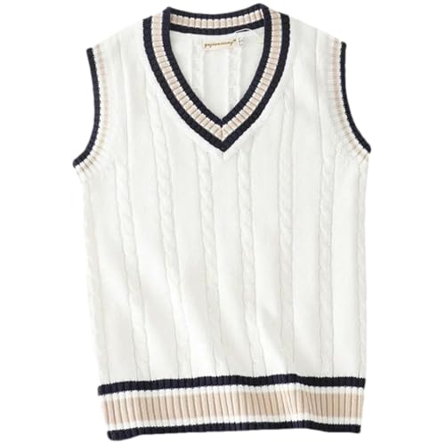 Sweater Vest Men Thicken V-neck Sleeveless Knitted Sweaters Vests Striped Retro Casual knitted vest - Main Image