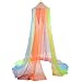 Constructive Playthings Rainbow Retreat Canopy for Kids, Hanging Multi-Colored Mesh Net for Playroom, Classroom, or Bedroom
