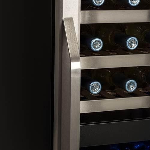 EdgeStar 110 Bottle Built-In Dual Zone Wine Cooler - Stainless Steel and Black