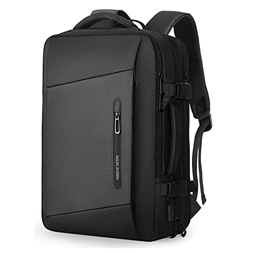 MARK RYDEN Mochila portatil extensible de 24L/26-40L Mochila impermeable de para laptop para portátiles de 17.3 pulgadas, mochila para equipaje (47*34*15(25), No incluido Poncho de Lluvia)