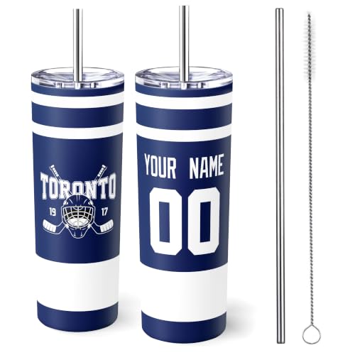 Image of ANTKING Toronto Tumbler 20oz Travel Mug Custom Name Number Gifts | Stainless Steel Insulated Coffee Cup for Men Women