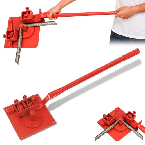Zonon Rebar Rod Bender Metal Rebar Bender Tool metal Bending Tool Hand Operated 0.04 Inch to 0.79 Inch Extendable Indexing Bending Machine Manual for Construction Site and Home Use
