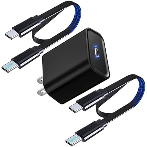 UNIDOPRO 30W USB C GaN Charger + [ 0.5M 1M ] Flat USB C to C Cable 10mm Tip for Doogee V30 V20 V10 | S98 (Pro) S97 Pro | S88 Plus/Pro | S86 (Pro) S96 Pro | S59 S68 Pro Rugged Phone Cover