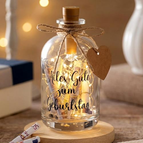 Bouteille décorative lumineuse pour envelopper de l'argent de façon créative - 2