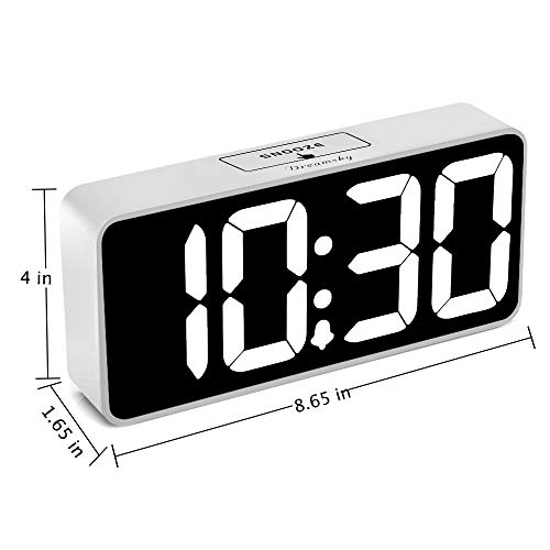 Dreamsky Large Digital Alarm Clock Big Numbers For Seniors & Visually Impaired, 9 Inches Electric Clocks For Bedroom, Jumbo Display Fully Dimmable Brightness, Usb Ports, Adjustable Alarm Volume #TOP6