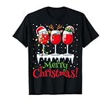 Xmas Wine Merry Reindeer Shirt