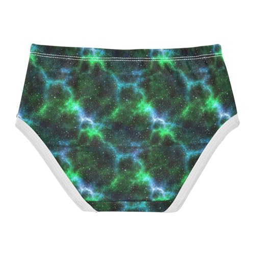 Joisal Girls Underwear Toddlers 2t Cotton Panties Little Girl Aesthetic Undies Kids Briefs Cool Cosmic Nebula Green2