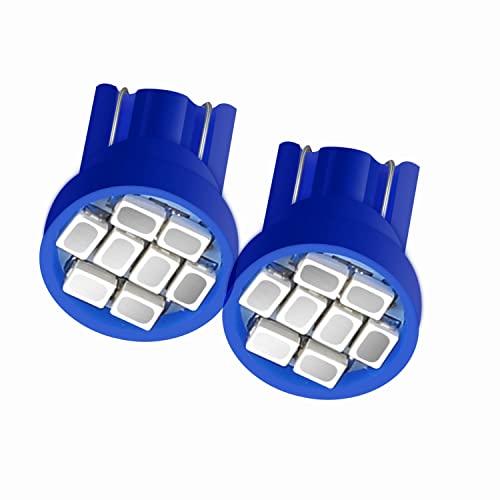 Pack de 10 Bombillas LED T10 194 168 Azul miniatura 5