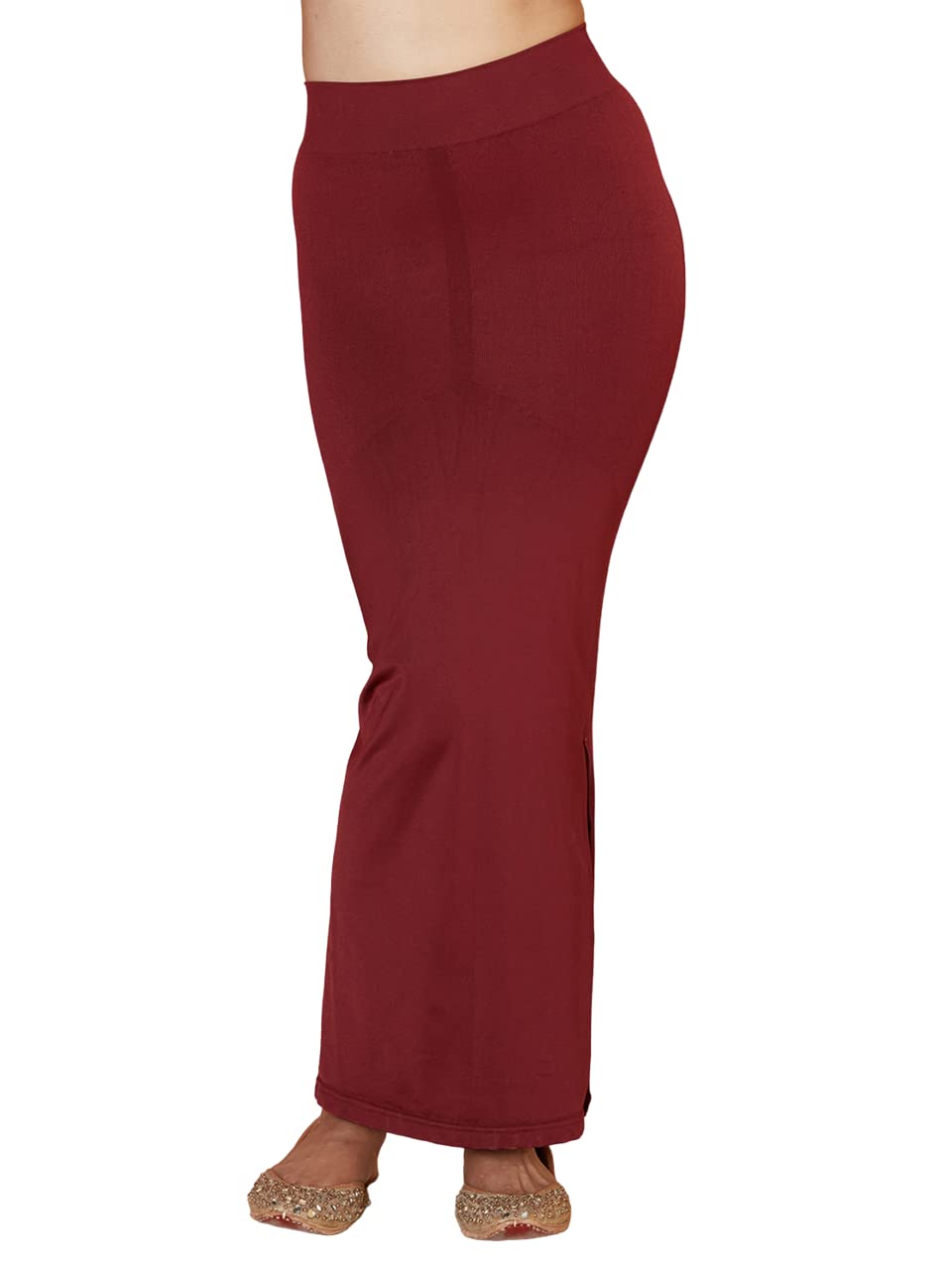 NYKDWomen's Seamless Spandex Saree Shapewear for Women Petticoat/Peticote with Side Slit - NYSH01