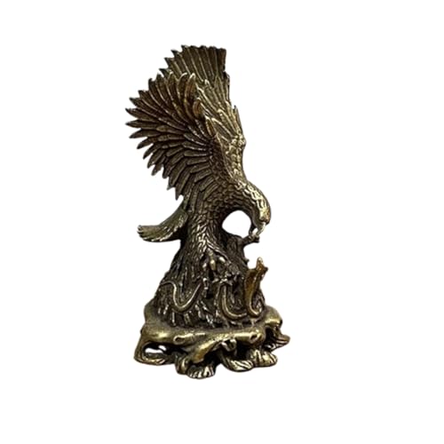KGADRX Ornements en cuivre Antique Statue d'aigle Volant en Bronze Figurines Miniatures en Laiton Décorations pour la Maison Décor de Bureau Thé Animaux