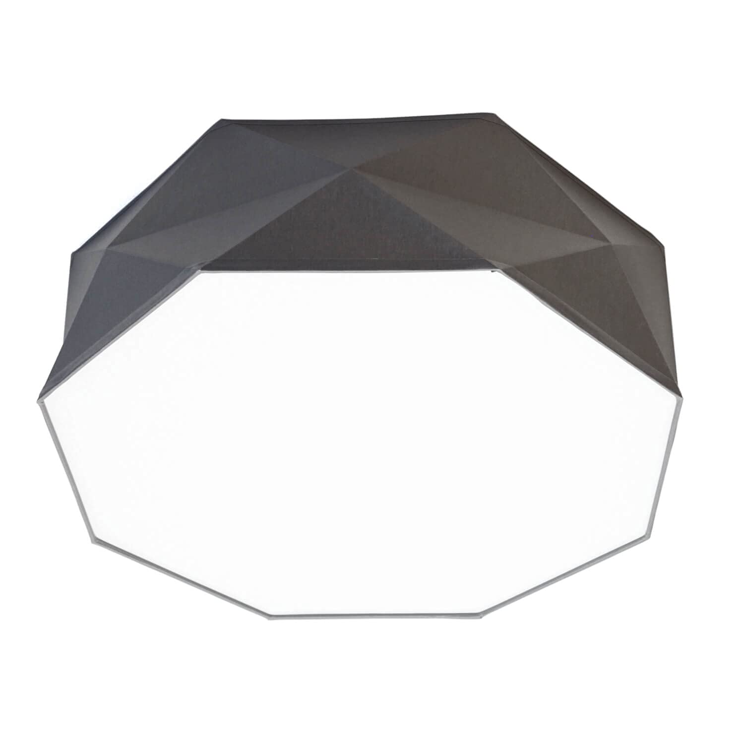 XL Deckenleuchte KANTO eckig in grau 4-flammig 52x52cm 4x E27 blendfreies Licht modern für Wohnzimmer Schlafzimmer Deckenlampe