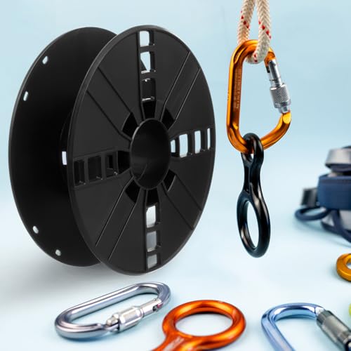 Image of UKCOCO 2pcs Plastic Cord Cable Storage Reel, Lightweight Durable Organizer for Camping, Caravan, Motorhome, Black, 7.87x2.24x4.21inch