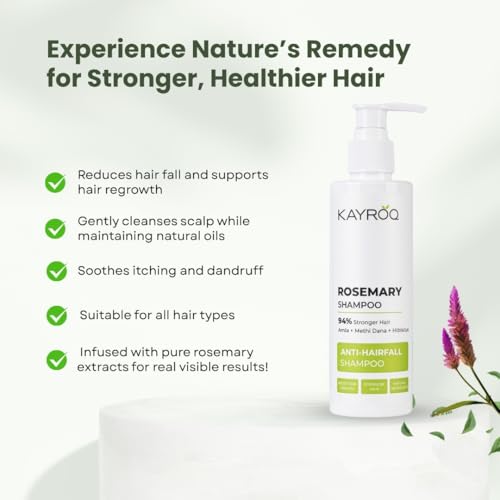 Image of Rosemary Shampoo | 94% Stronger Hair | Enriched With Rosemary | Sulfate & Paraben Free | For Men & Women | 200 ML