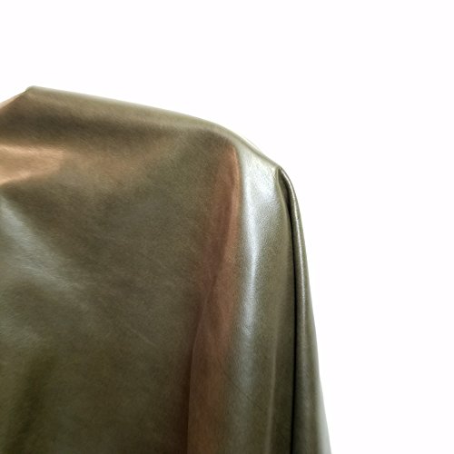 Dark Green Smooth Nappa Soft Monaco Cow 2.0-2.5 Oz Cowhide Side Leather By Nat Leathers Upholstery (20"X30 Inch Cutting) #TOP16