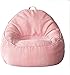 WYJW Worek do siedzenia z wysokim oparciem dla dorosłych, olbrzymi sztruksowy leżak leżak worek do siedzenia poduszka podłogowa sofa łóżko do salonu - różowy