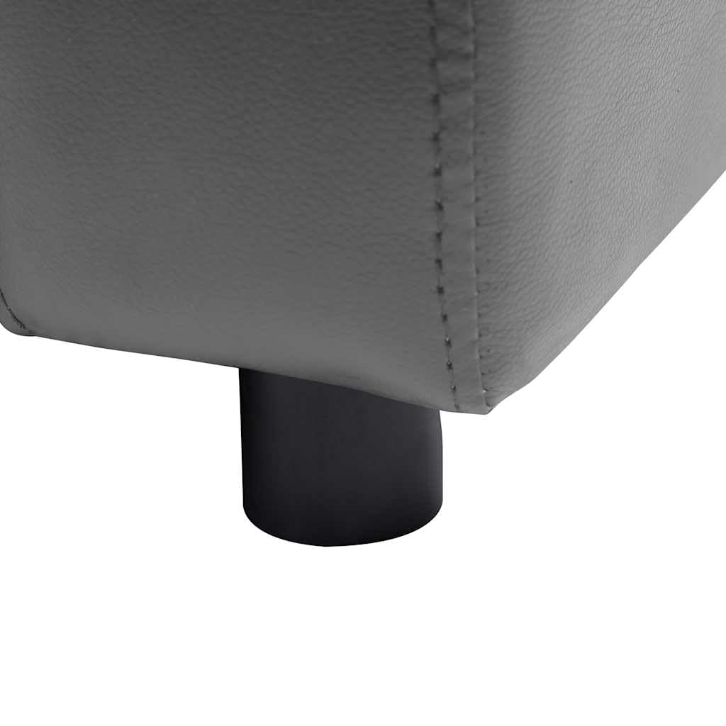 vidaXL Hundesofa Grau 80x50x40cm Kunstleder Hundecouch Hundebett Haustiersofa