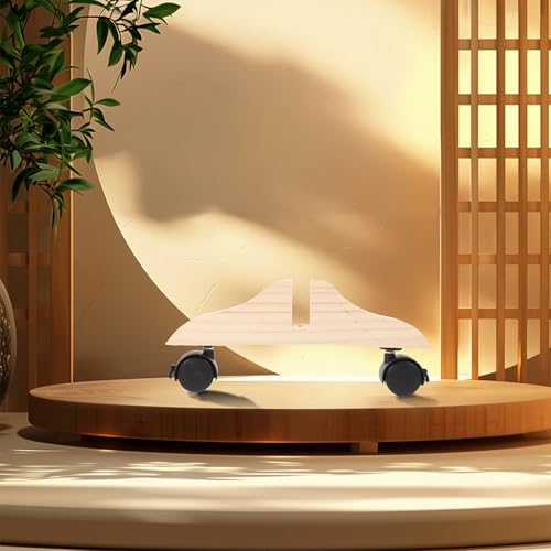 Soporte Base Móvil Flexible y Resistente con Ruedas para Separador de Ambientes de Madera 5
