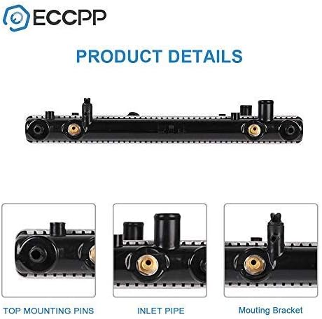 ECCPP Radiator CU2405 Replacement fit for 2000-2005 for Mitsubishi Eclipse 2.4L 3.0L CU2405