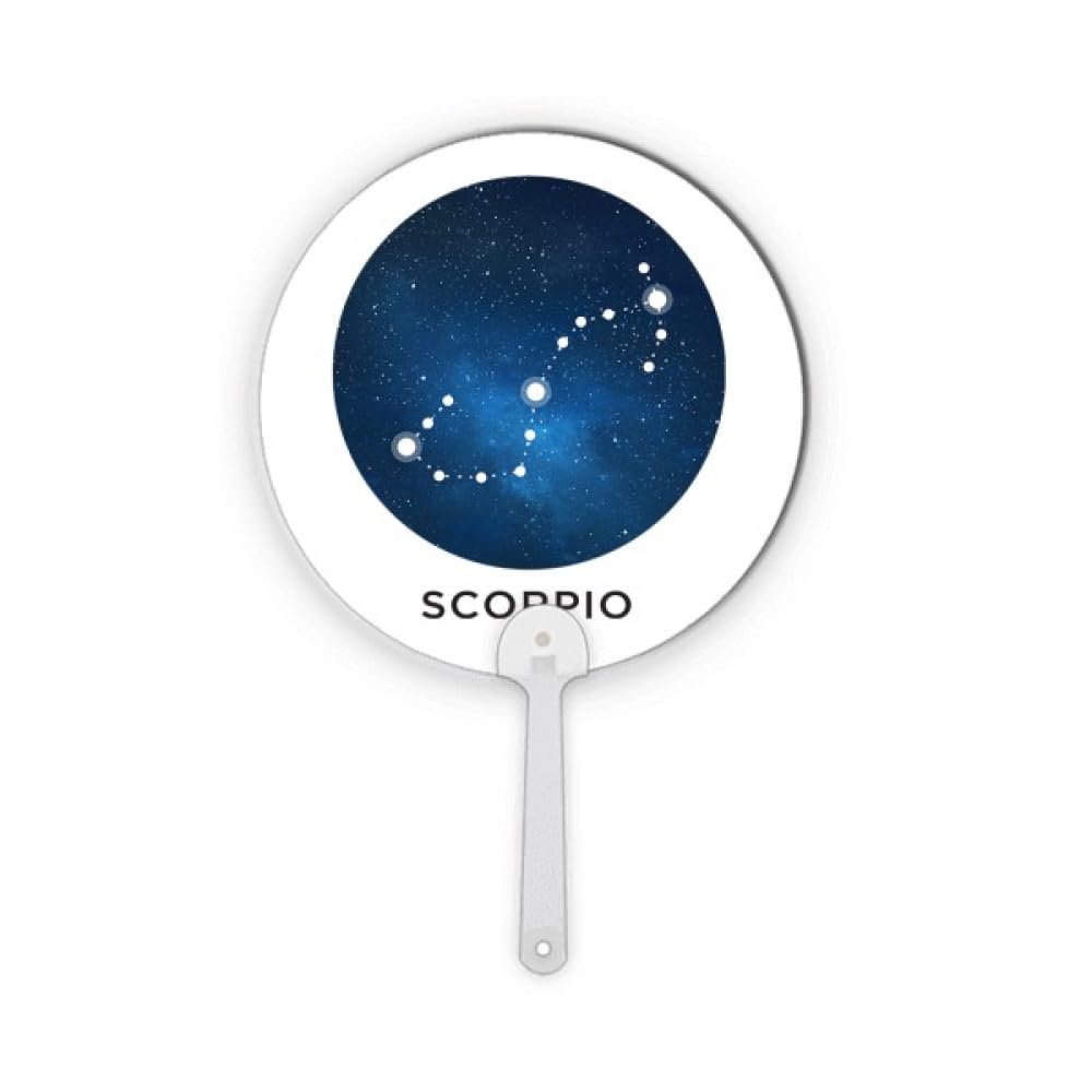 Éventail rond Scorpion : cadeau d'anniversaire idéal pour signe zodiaque