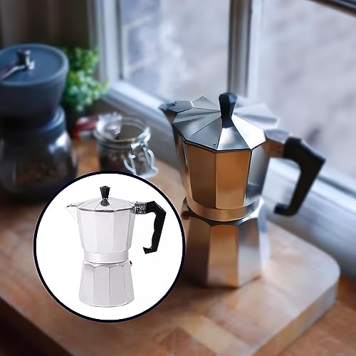 Cafeteira Italiana Aço Inox 6 Xícaras Expresso Portátil Manual Dispensa Filtro Pano Papel Fazer Melh