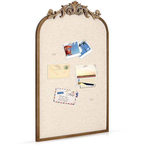 Wonderjune Vintage Framed Pin Board Linen Display...