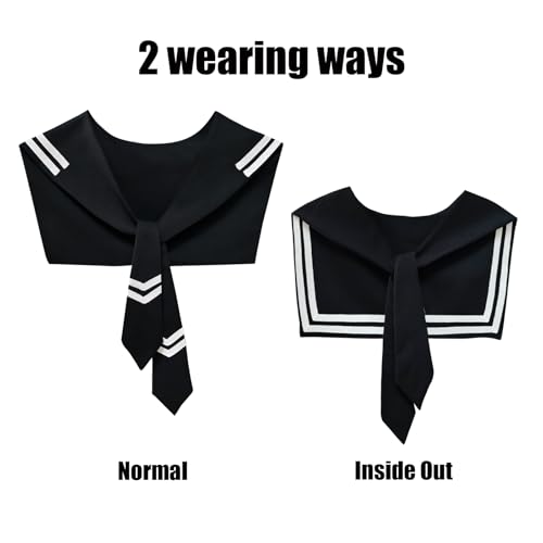 Fake Sailor Collar Women Detachable Top Scarf Necklace Accessory for Dresses, Shirts, Sweaters & Blouses3