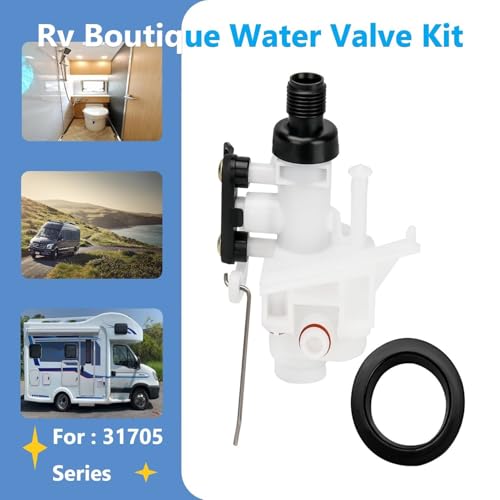 Image of 31705 31688 RV Toilet Water Valve Kit Freeze-resistant and Leak-resistant RV Toilet Parts for Thetford Aqua-Magic V High and Low Models RV Toilet Parts