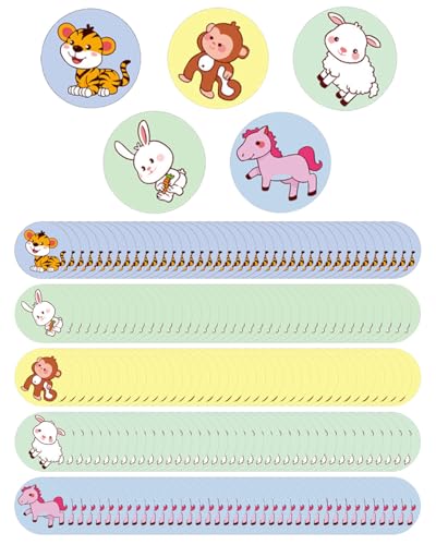 FUGLUS 200 tiritas infantiles de dibujos animados, redondas, 2,3 cm, punto adhesivo, tela flexible para niños para pequeñas heridas, granos, vacunas y ampollas (5 estilos)