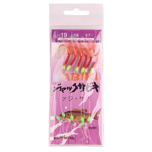 6pcs Luminelybean String Hook SaltwaterlHނ胋A[ʉa^bNXgOXgOtbNgp₷wobblersA[xCg^bN
