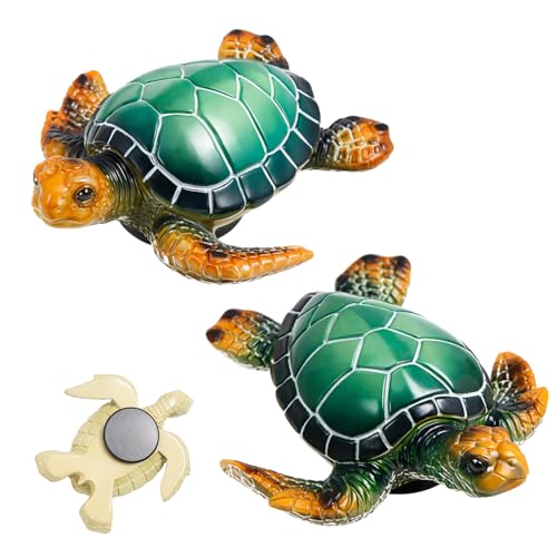 Sabary Set 2 Imanes Tortuga Marina Azul 3x2.3 in miniatura 1