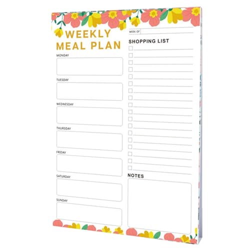 Magnetic Meal Planner, Meal Planning Notepad, Memo Board, Grocery Shopping List, Weekly Meal Planner, Tear-off Meal Planner, Gro
