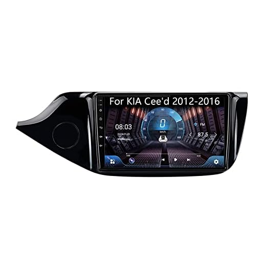 Double Din bilstereo kompatibel med Apple Carplay Android Auto för KIA Cee'd 2012-2016 Plug And Play AM/FM Bilradio Backupkamera, Rattkontroll, Mirror Link (Color : 8core 4G+64G)