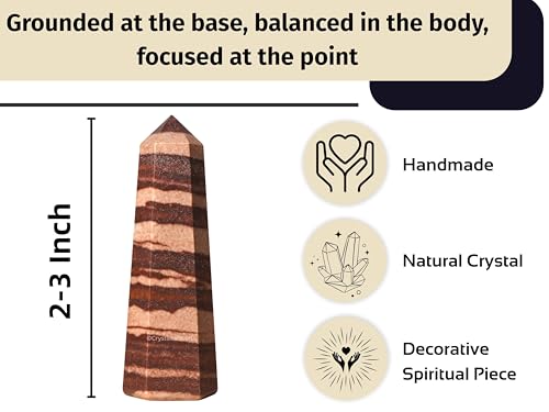 Image of Certified Shiva Lingam Narmada Stone Crystal Tower Obelisk Point for Chakra, Healing and Balancing - AAA Grade Original Certified Gemstone Agate for Reiki Meditation Yoga Spiritual (2-3 Inches)