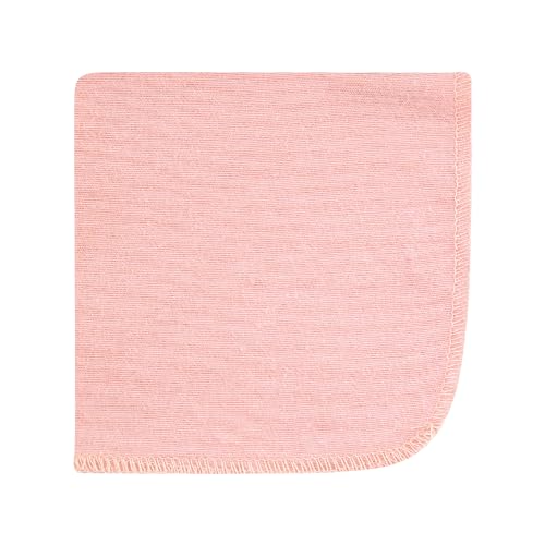 Image of Hudson Baby Unisex Baby Flannel Cotton Poly Washcloths, Pink Dainty Floral 12 Pack, One Size