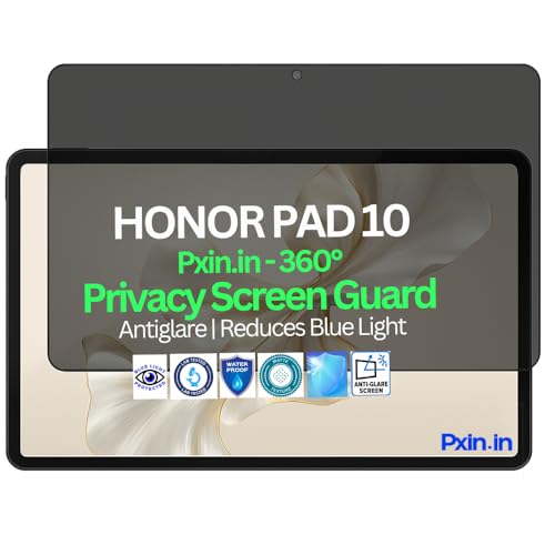 Image of Pxin Tablet Privacy Guard compatible with HONOR PAD 10 | Screen protector | Anti-Glare | Blue light filter | 360 degree Anti Spy | Eye Protection
