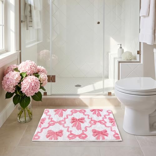 Pink Bow Bathroom Rugs, 16 X 24 inch  - image 6