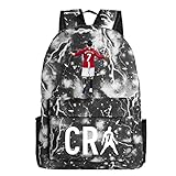 WEIYON Student Cristiano Ronaldo Canvas Knapsack-CR7 Book Bag Waterproof Casual Daypack for Travel,Outdoor