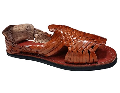 Genuine Leather Men Huarache Pachuco Color Chedron Mexican Sandals2