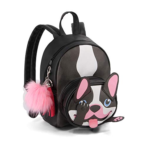 Oh My Pop  Bulldog mochila Fashion Shy tipo casual  28 cm  litros  Negro