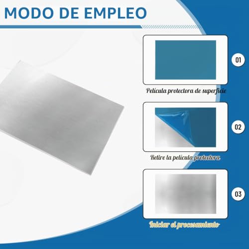 Miniatura 3 de Lalago Placa De Aluminio, Chapa De Aluminio, Grosor Es De 3 Mm - 400 Mm X 300 Mm 40cm X 30cm - 1 Pcs