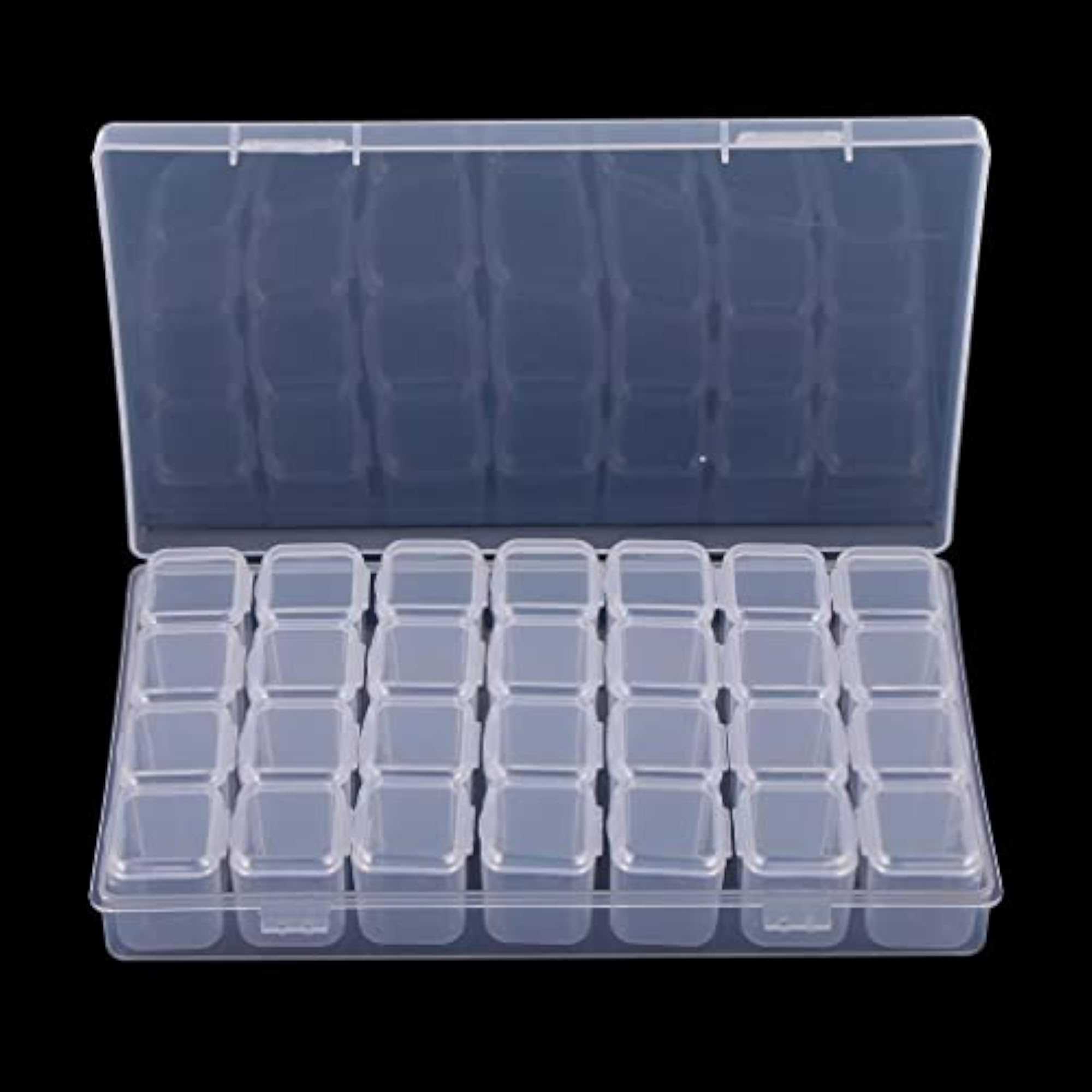 28 Grids Clear PVC Jewelry Dividers Storage Organizer Box