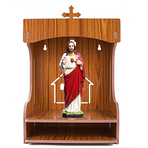 Buy PAP Wooden Mini Temple For Home And Offfice Wall Mounted Hanging 