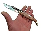 Navaja Celaya Clásica Albaceteña Latón Madera Encina (10 cm hoja)