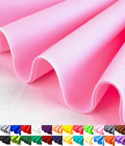 Image of Barcelonetta | Felt Fabric | 72 inch Wide | 1.6mm Thick | Acrylic & Soft | Felt by The Yard | Felt for DIY Crafts, Projects, Sewing (Baby Pink, Half Yard)