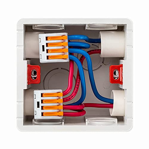 Gkeemars 141Pcs Lever Wire Connectors, Compact Splicing Conductor Connector For Solid Stranded Flexible Wires 28-12 Awg (Orange) #TOP6