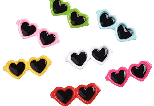 30pcs Heart Sun Glasses Miniature Flat Back Cabochons Decoden FlatBacks DP205