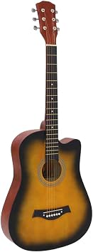 Jizhilin Mini Acoustic Guitar, Beginner, Folk Guitar, Classic Guitar, Acoustic Guitar, Compact Guitar, Travel Guitar, Gift Brown
