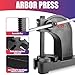 Arbor Press, 1 Ton Black Manual Arbor Presses, Hand Wheel Arbor Press with 5.5in Maximum Work Height, Cast Iron Desktop Press Punching & Engraving Industrial-Grade Precision Tool (Black)