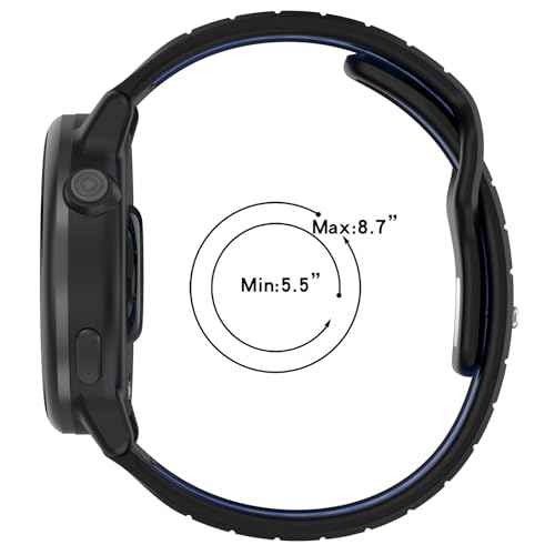 Correa de silicona 20mm compatible Garmin Vivoactive 6 miniatura 7