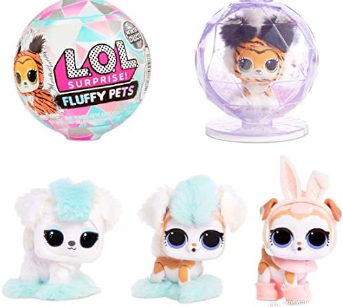 Surprises LOL Winter Disco Fluffy Pet Series A and Clip on Hairbow (Color and LOL Character Will Vary)
